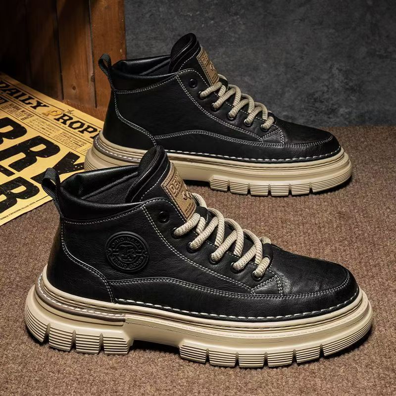 🥾🔥Pánske jesenné a zimné retro členkové čižmy, britský retro štýl