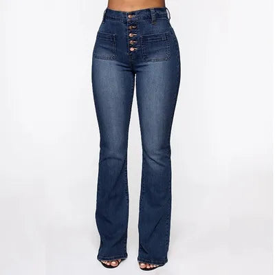 🔥👖【S-4XL】Pantaloni evazați cu talie înaltă pentru femei, cei mai la modă