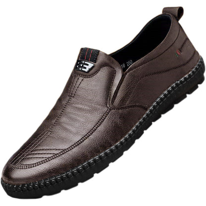 Pantofi casual din piele cu talpă moale pentru bărbați