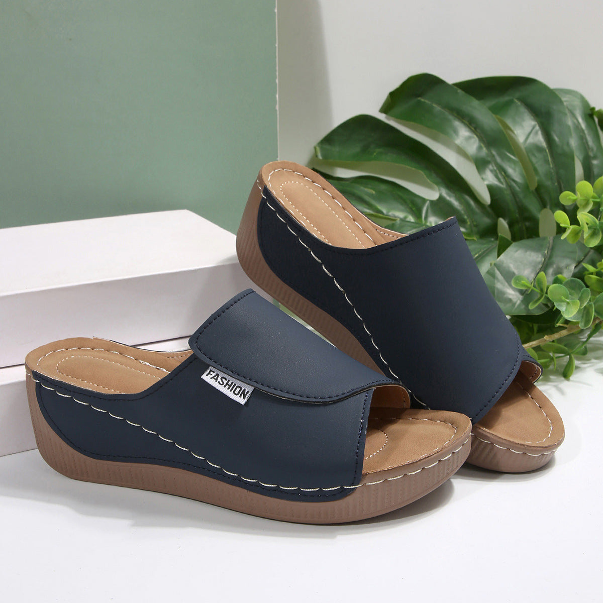 [36-43] Sandalias de cuña con plataforma para mujer