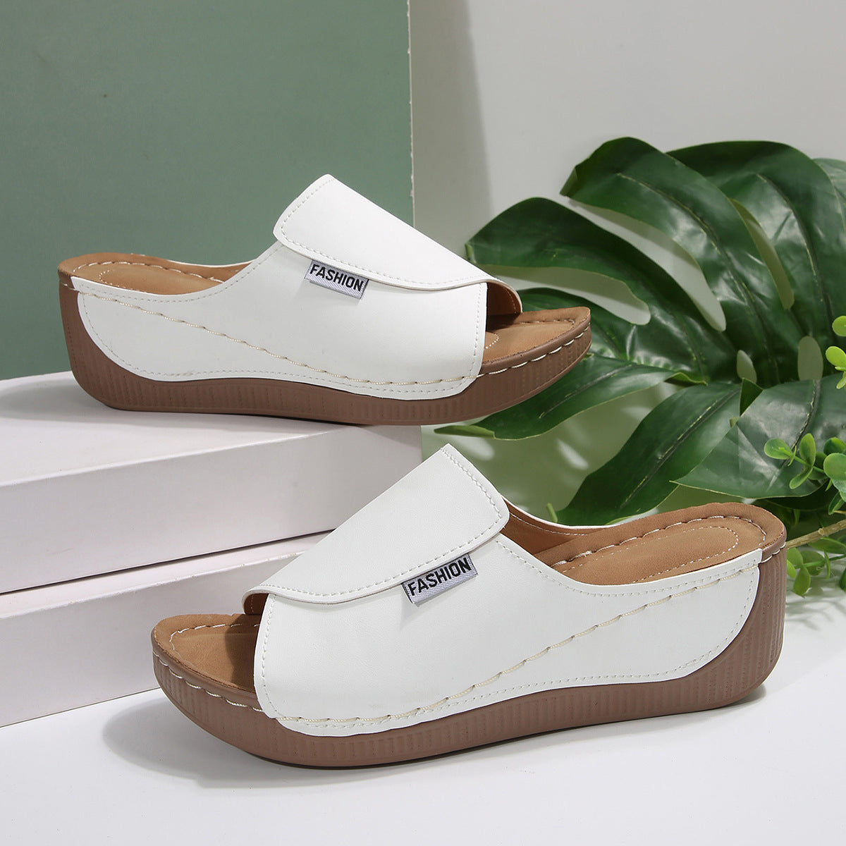 [36-43] Sandalias de cuña con plataforma para mujer