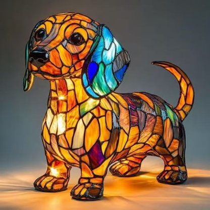 🐱🐶Živicové ozdoby, LED nočné svetlo, umenie, soška zvieraťa, kreatívna dekorácia do kancelárie, domova, vypínač s USB zásuvkou