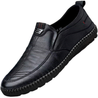 Pantofi casual din piele cu talpă moale pentru bărbați