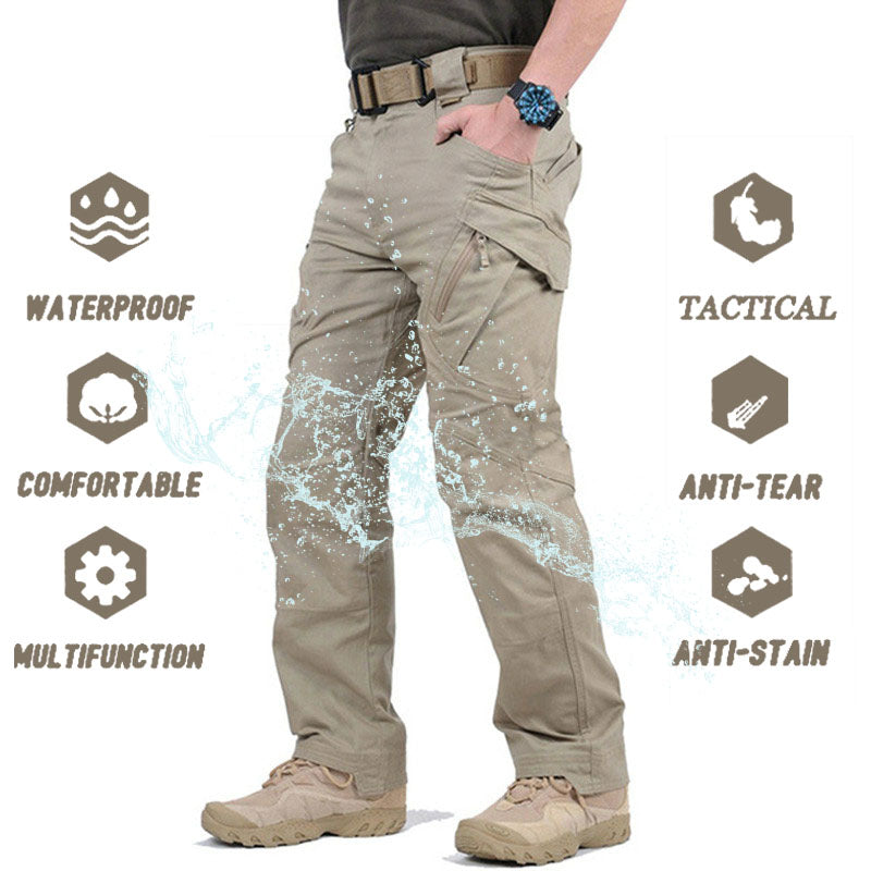 Pantalones militares impermeables tácticos multifuncionales para hombre