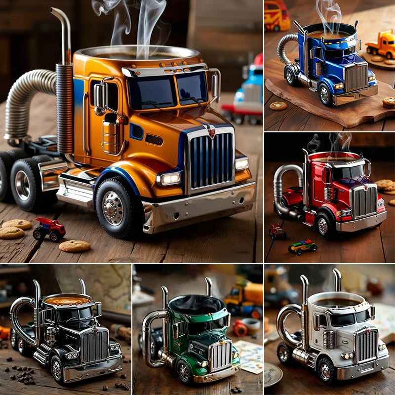 👍🚛Căni de cafea lucrate manual, în formă de camion【Limitat la două articole】