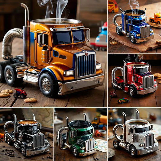 👍🚛Căni de cafea lucrate manual, în formă de camion【Limitat la două articole】