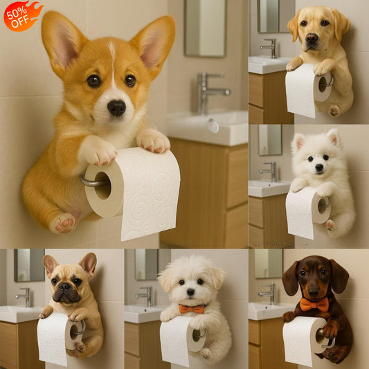 🐕Držiak na toaletný papier s motívom roztomilého šteniatka