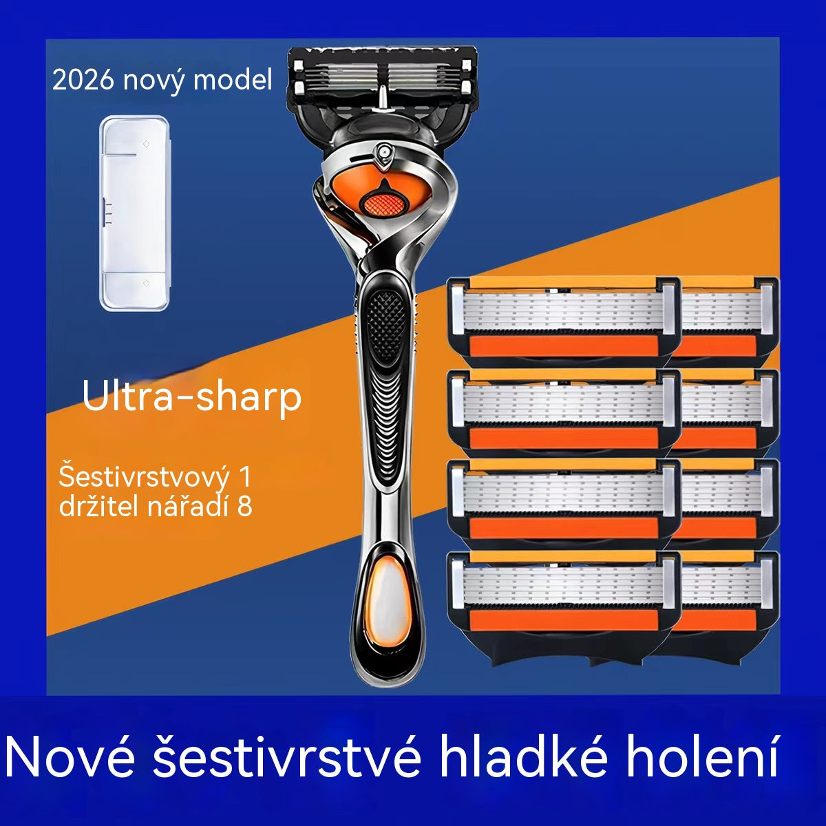 💕Sada náhradních břitů pro pánský holicí strojek + stojánek – snadno zajistí pohodlné a hladké oholení