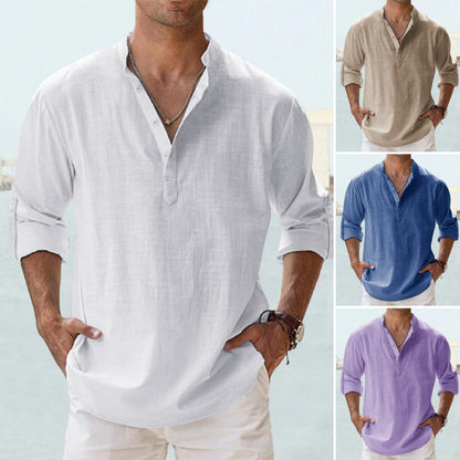 🔥【S-5XL】Camisa transpirable de algodón y lino para hombre