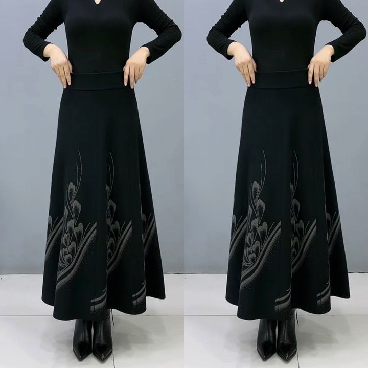 👗🎀【S-3XL】Falda de lana gruesa de otoño e invierno