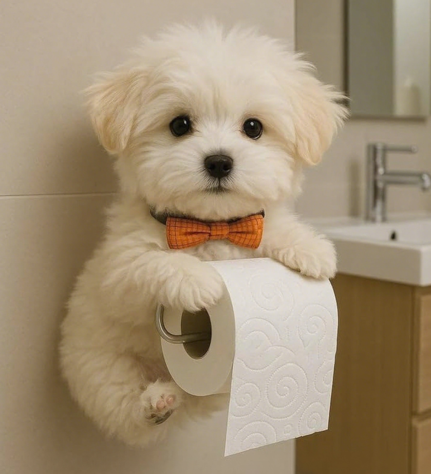 🐕Držiak na toaletný papier s motívom roztomilého šteniatka