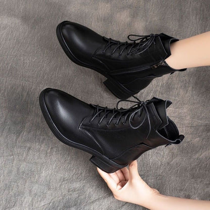 【35-41】2025 nuevas botas de mujer de cuero genuino hechas a mano