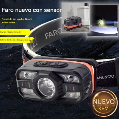 🌟💡Faros LED de inducción con carga USB inteligente