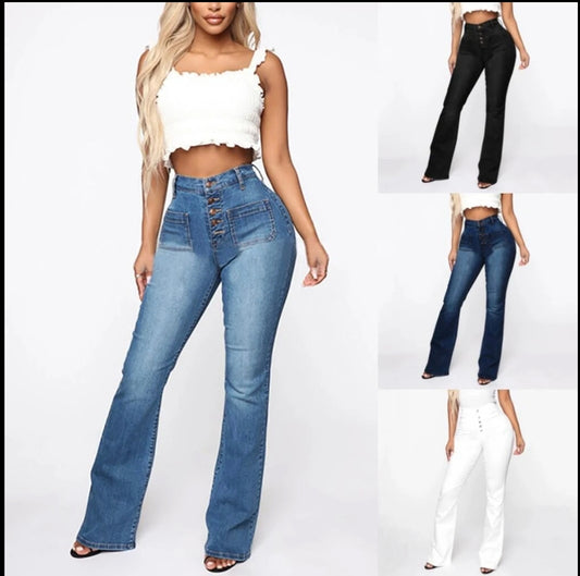 🔥👖【S-4XL】Pantaloni evazați cu talie înaltă pentru femei, cei mai la modă