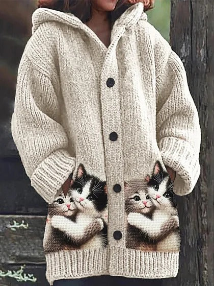 【S-5XL】Κομψό χαριτωμένο παλτό με κουκούλα για γάτες και σκύλους, φθινοπωρινό/χειμωνιάτικο στυλ