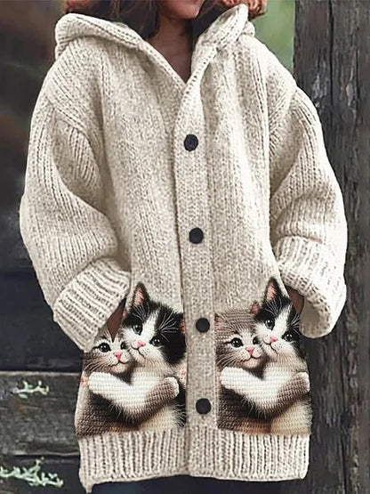 【S-5XL】Κομψό χαριτωμένο παλτό με κουκούλα για γάτες και σκύλους, φθινοπωρινό/χειμωνιάτικο στυλ