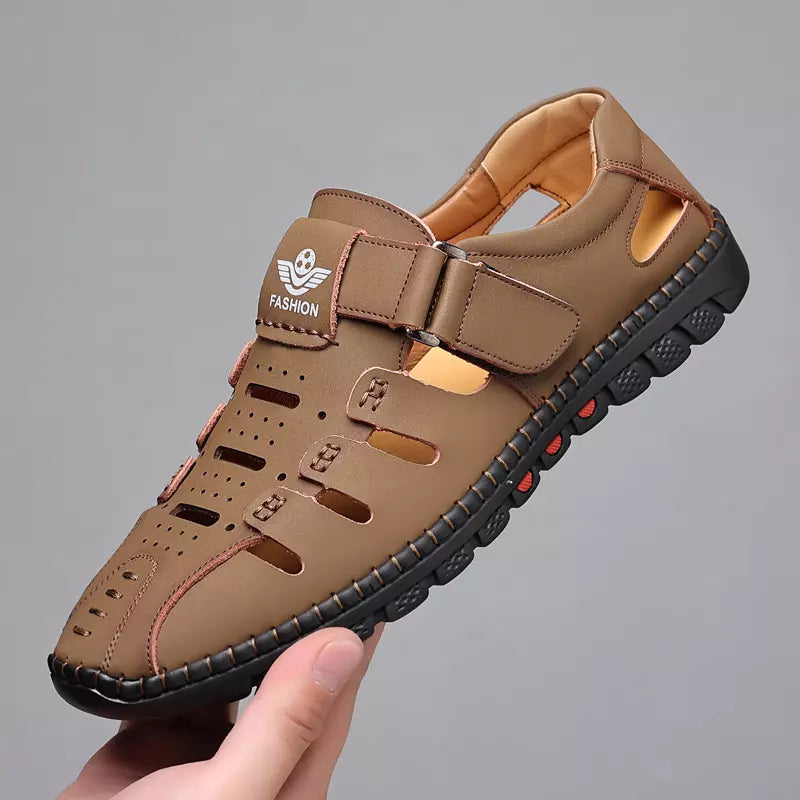 🔥【38-44】Nuevos zapatos casuales transpirables de verano para hombre, sandalias de suela blanda huecas