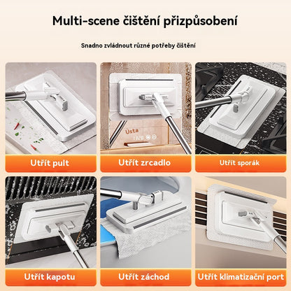 【Sada 4 ks】💦Multifunkčný mop s klipom na handričku, nový domáci mop, ktorý nevyžaduje pranie✅