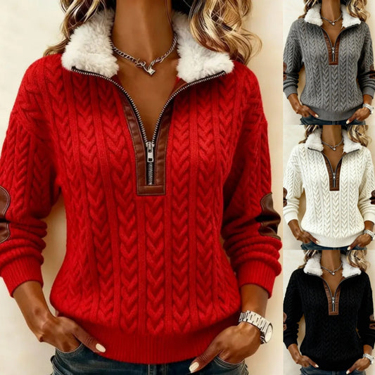 😍【S-5XL】Νέο γυναικείο φούτερ με γιακά για φθινόπωρο και χειμώνα, άνετο και απαλό χωρίς να ερεθίζει το δέρμα