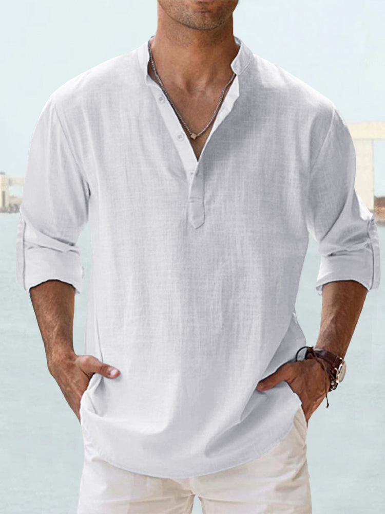 🔥【S-5XL】Camisa transpirable de algodón y lino para hombre