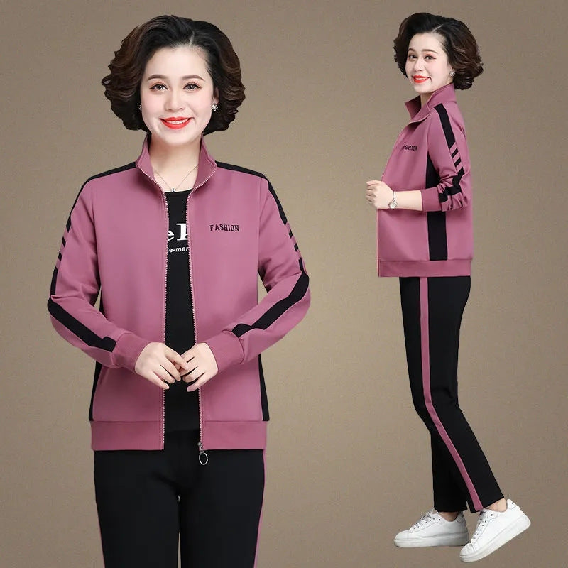 🔥✨【Nuevos estilos de otoño】【M-5XL】【Chaqueta + Pantalones】😍Nuevo traje deportivo casual de otoño, talla grande