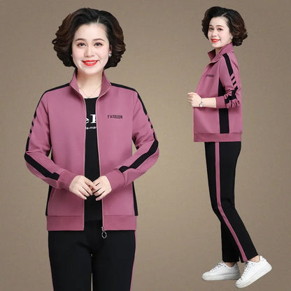 🔥✨【Nuevos estilos de otoño】【M-5XL】【Chaqueta + Pantalones】😍Nuevo traje deportivo casual de otoño, talla grande