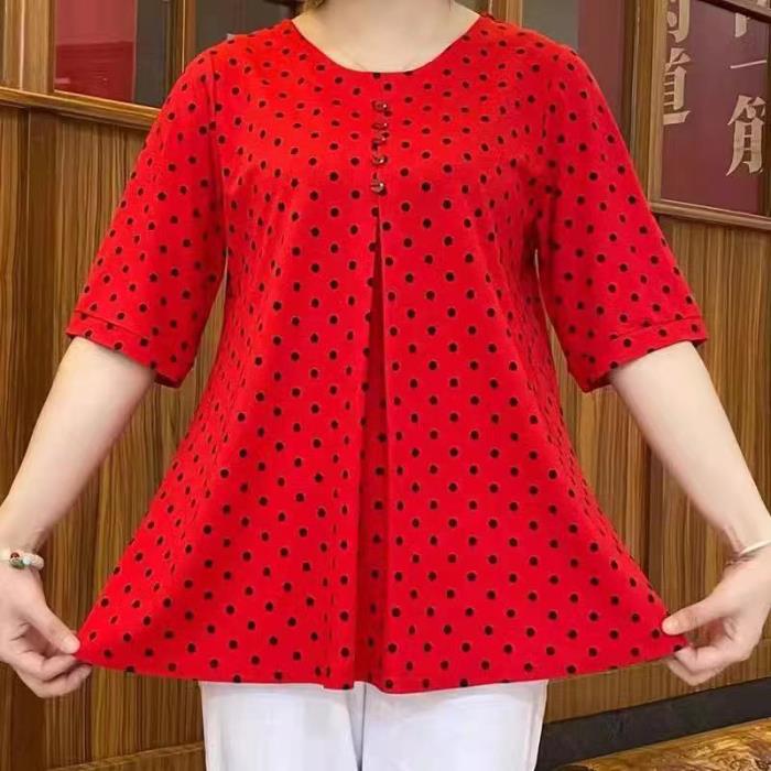 💞[L-5XL] 2025 Camasa noua cu imprimeu cu buline de toamna