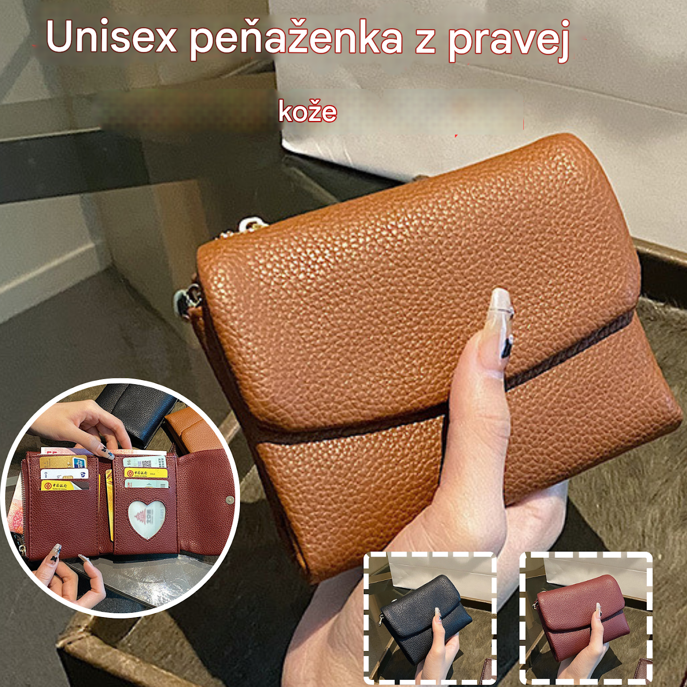 🔥✨【Kúpte 1 a získajte 1 zadarmo】Unisex peňaženka z pravej kože s RFID ochranou🔥