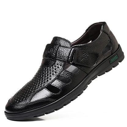 🔥【50% OFF】【39-44】Sandale de vară din piele naturală pentru bărbați, respirabile