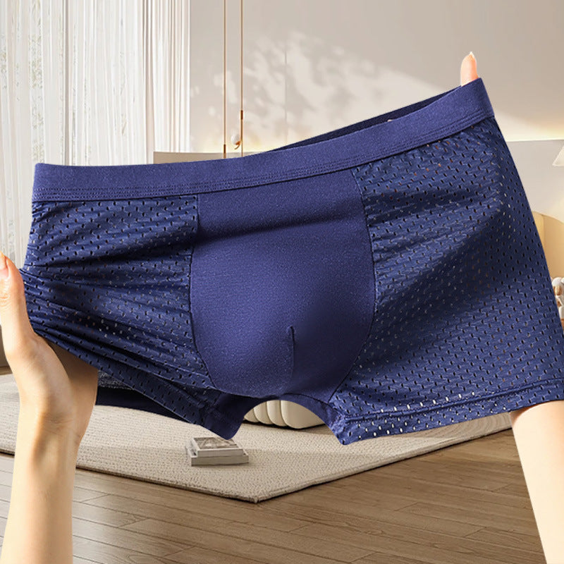 🔥【Set de 4 piese】Slip boxer pentru bărbați, confortabili și respirabili, din plasă