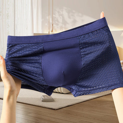 🔥【Set de 4 piese】Slip boxer pentru bărbați, confortabili și respirabili, din plasă