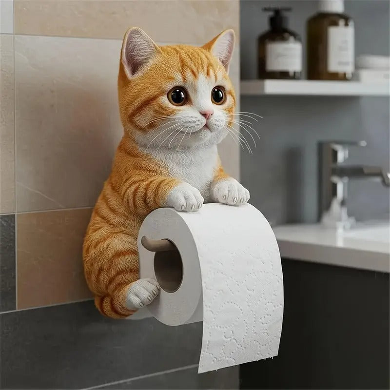 🐱Držiak na toaletný papier s roztomilým mačacím motívom