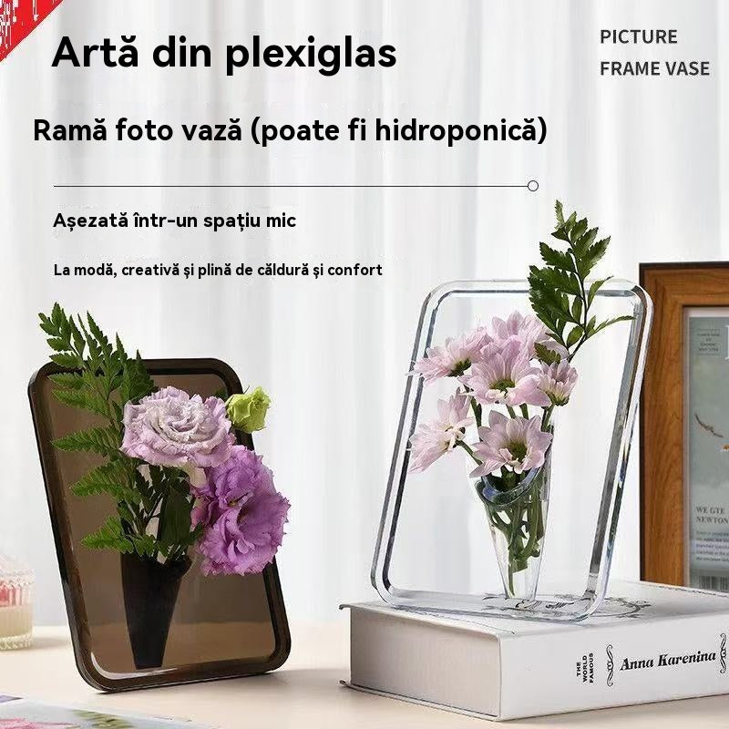 【Cumpără 1, primești 1 gratuit】Vază cu ramă foto de birou de înaltă calitate