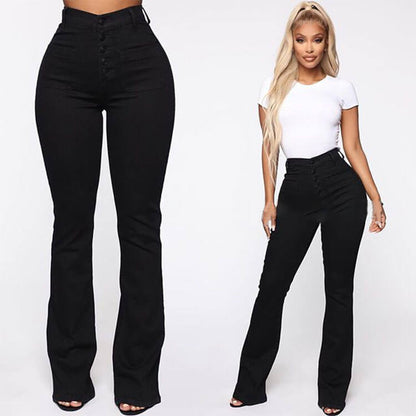 🔥👖【S-4XL】Pantaloni evazați cu talie înaltă pentru femei, cei mai la modă