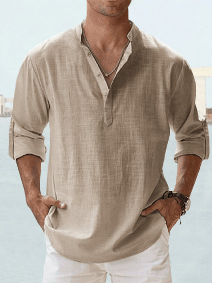 🔥【S-5XL】Camisa transpirable de algodón y lino para hombre