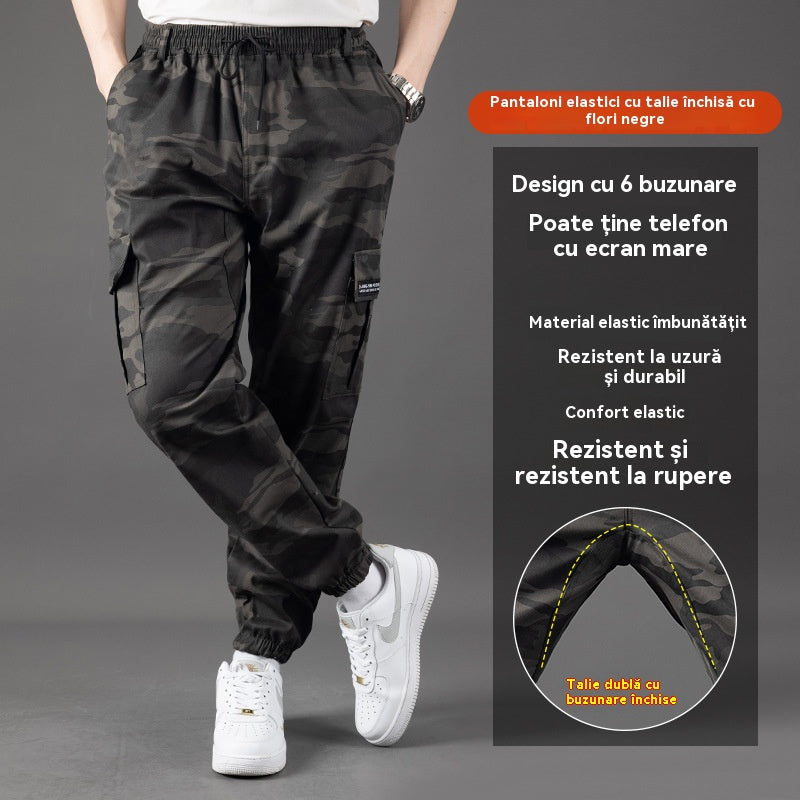 🔥Salopetă elastică în zona inghinală, pantaloni cu manșetă lejeră și rezistentă la uzură, pantaloni de lucru pentru agrement în aer liber【45-110kg】