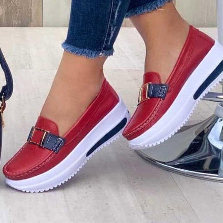 🩰【Reducere Limitată】Pantofi Femei Confortabili Cu Talpă Groasă și PU, Stil Casual