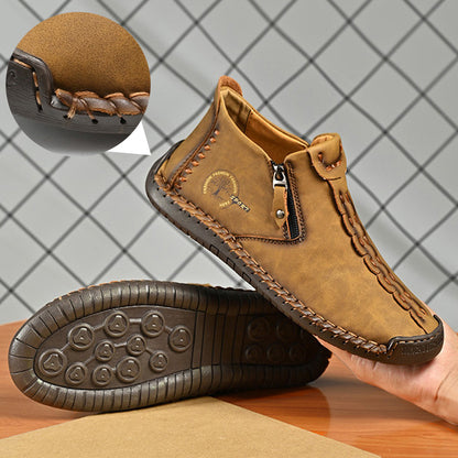 🔥🥾Botas de invierno para hombre con cremallera, cálidas, cómodas y forradas de felpa.