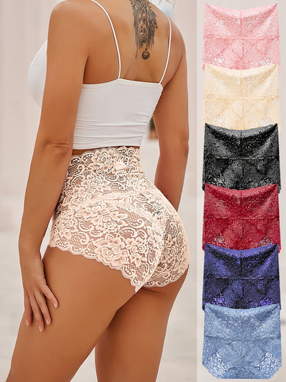 💥😍【50% de descuento】[Conjunto de 6 piezas] Sujetador sexy de cintura alta con estampado para citas