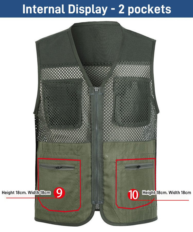 🔥Ležérna funkčná vesta s viacerými vreckami 【XL-4XL】