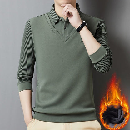 🔥👔Predaj na konci roka🔥【M-4XL】Mužský prémiový kašmírový dvojdielny teplý top všetko v jednom