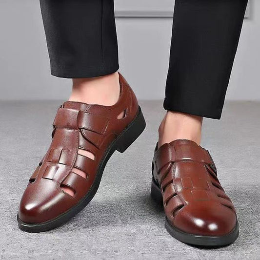 Nuevos zapatos de cuero transpirables de alta calidad para hombres