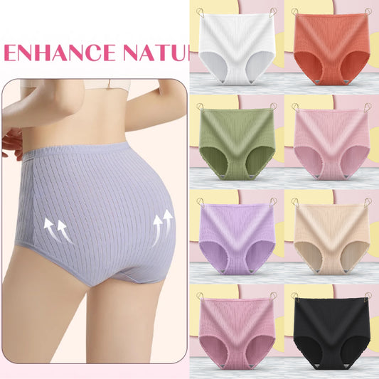 🔥【8 piezas 】🔥Ropa interior antibacteriana higroscópica para mujer de cintura alta