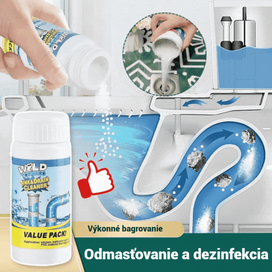 🛁💦【Kúp 1 a získaj 1 zadarmo】🌟Čistič drezov a odtokov - Pena s vysokou hustotou z extraktov a rozkladných enzýmov.