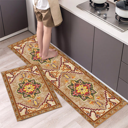 💥49% de descuento 【40*60cm+40*120cm】🌺Alfombra de cocina antideslizante absorbente alfombra de cocina larga