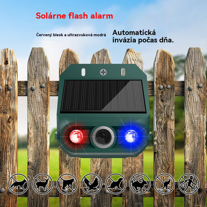 【🔥Kúpte 1 a získajte 1 zadarmo】🔥Solárny ultrazvukový odpudzovač vtákov pre vonkajšie odpudzovanie vtákov s blikajúcim infračerveným svetlom a červenou a modrou LED