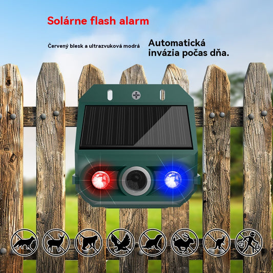 【🔥Kúpte 1 a získajte 1 zadarmo】🔥Solárny ultrazvukový odpudzovač vtákov pre vonkajšie odpudzovanie vtákov s blikajúcim infračerveným svetlom a červenou a modrou LED