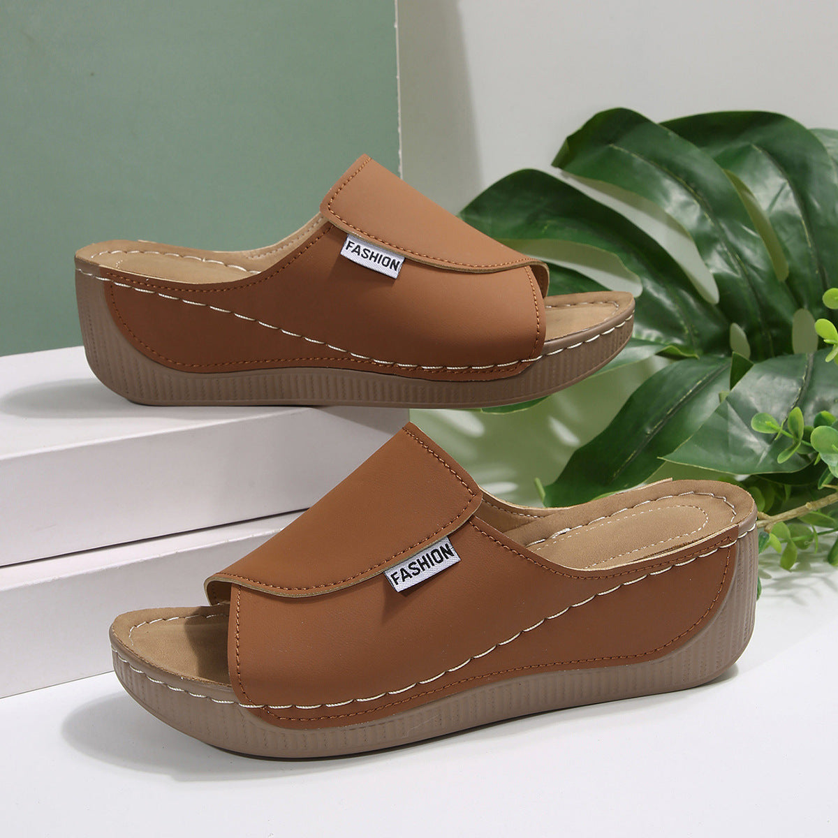 [36-43] Sandalias de cuña con plataforma para mujer