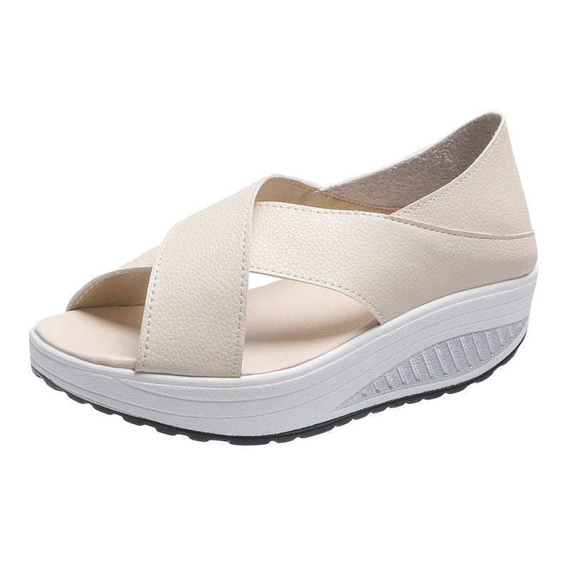 💖【35-40】2025 Cele mai recente sandale casual pentru femei, cu talpă groasă, respirabile, cu gură de pește