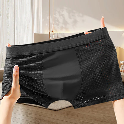 🔥【Set de 4 piese】Slip boxer pentru bărbați, confortabili și respirabili, din plasă